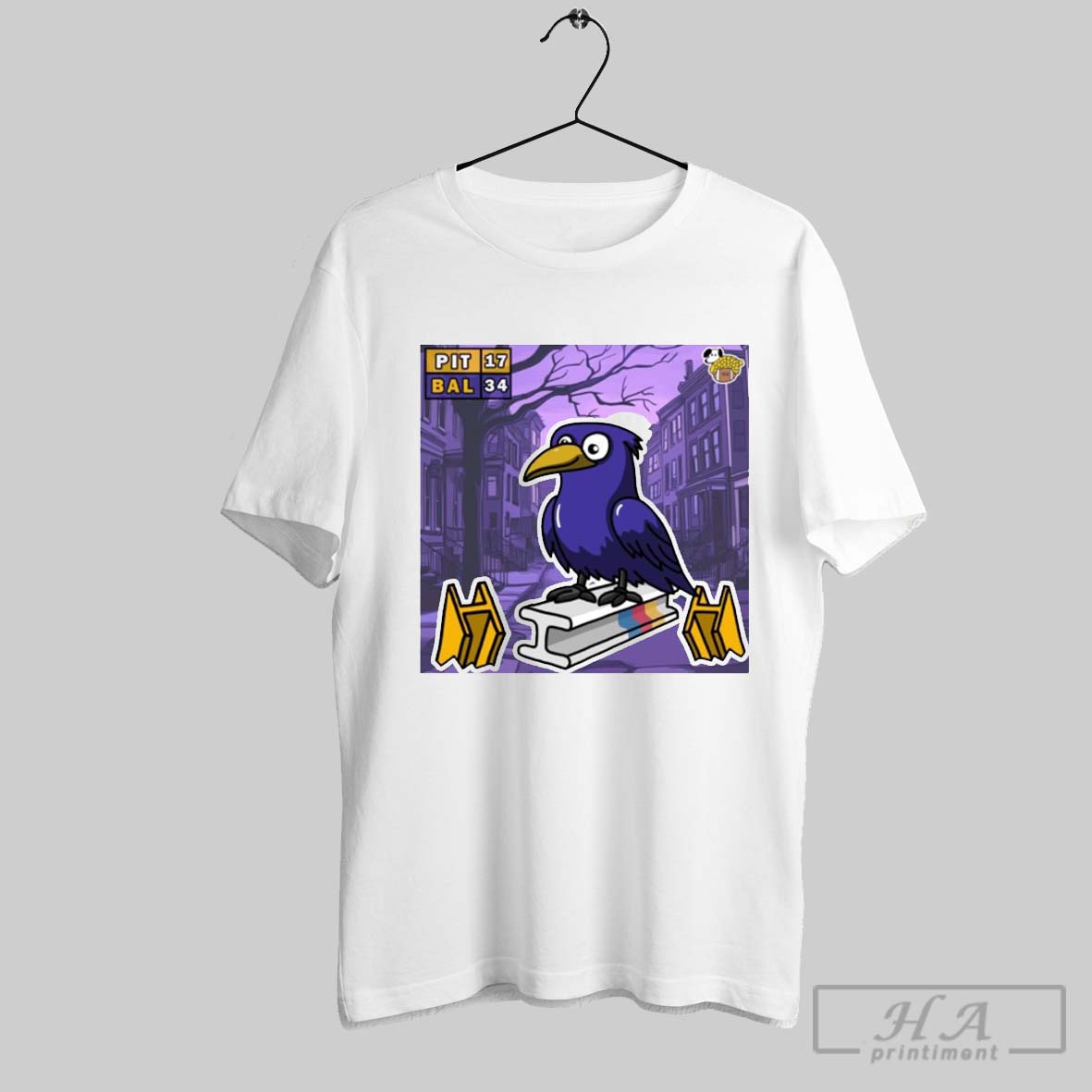 Pittsburgh Steelers Vs Baltimore Ravens 17 34 Nfl Victory Doodles On Saturday Night Painting Poster T Shirt