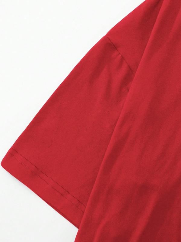 Men's Letter & Animal Graphic Print Round Neck Tee, Regular Fit Casual Short Sleeve T-shirt for Summer, Men's Top for Daily Wear