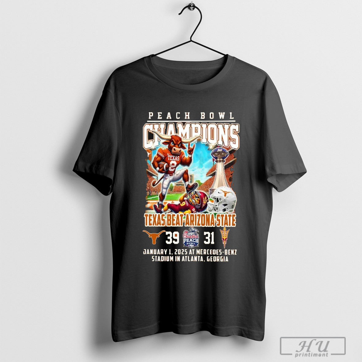Peach Bowl Champions For Texas Beat Arizona State For Fans Shirt