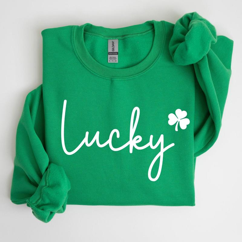Lucky, Shamrock, St Patrick's Day Sweatshirt