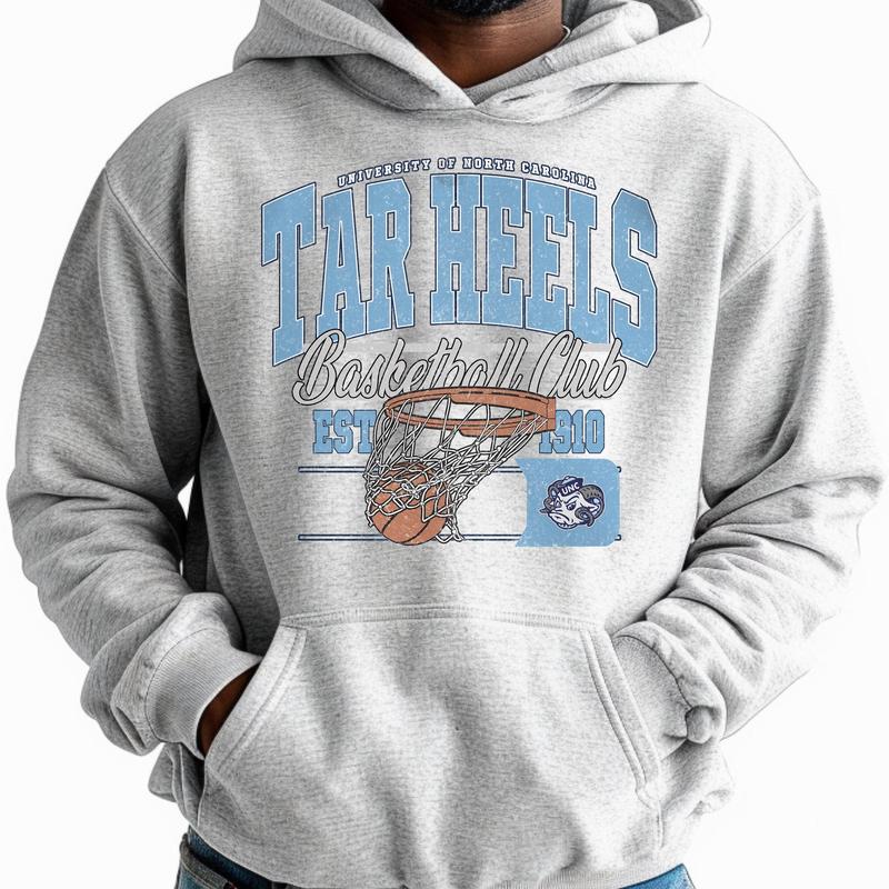 Vintage North Carolina Tar Heels NCAA Division I Men's Basketball Shirt, University of North Carolina NCAA College Basketball Shirt, Crewneck, Cotton,