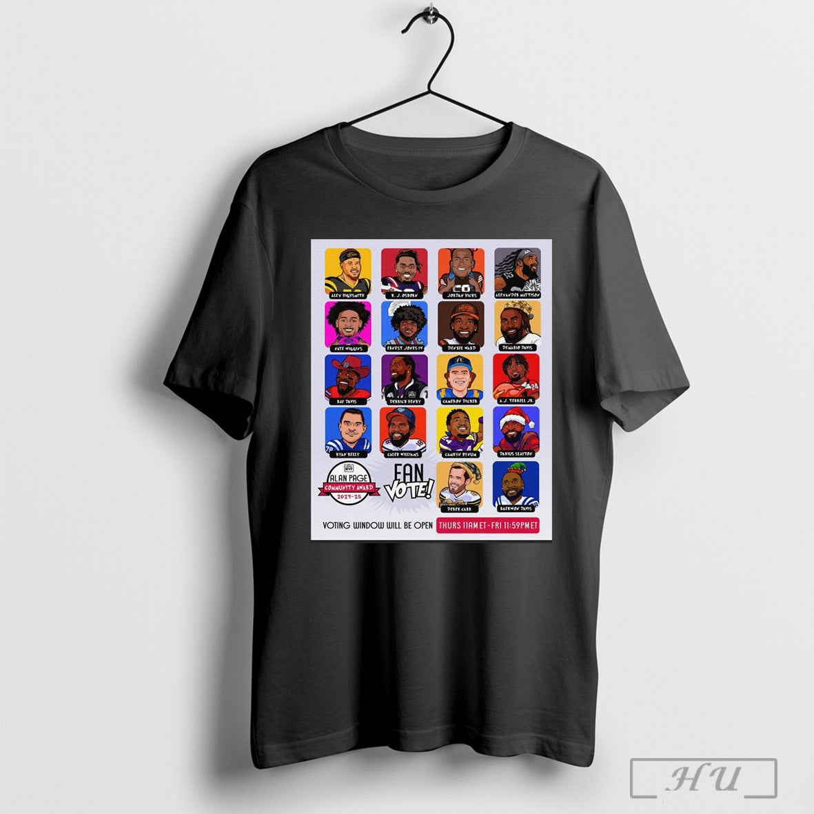 Poster Alan Page Community Award 2024 25 Alex Highsmith K J Osborn Jordan Hicks Alexander Mattison T Shirt