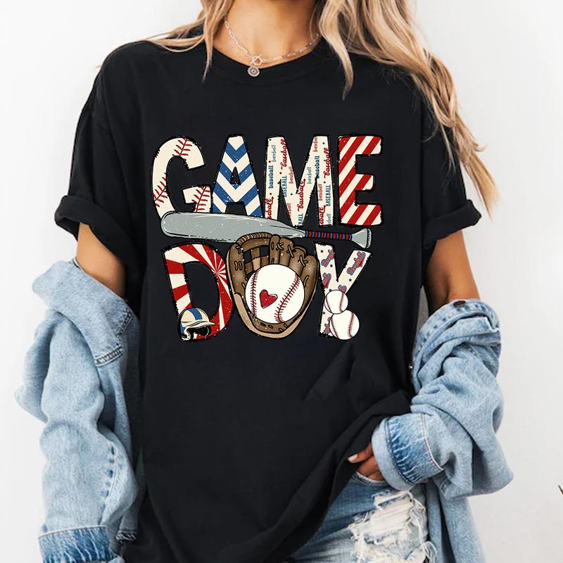 Game Day Shirt, Baseball Mom Shirt, Retro Baseball Shirt for Women, Sport Mom Shirt, Baseball Lover Gift, Baseball Season, Baseball Tee