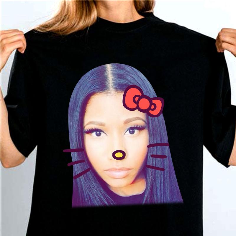 Mariah kitty red cute Shirt Cotton Fabric Unisex