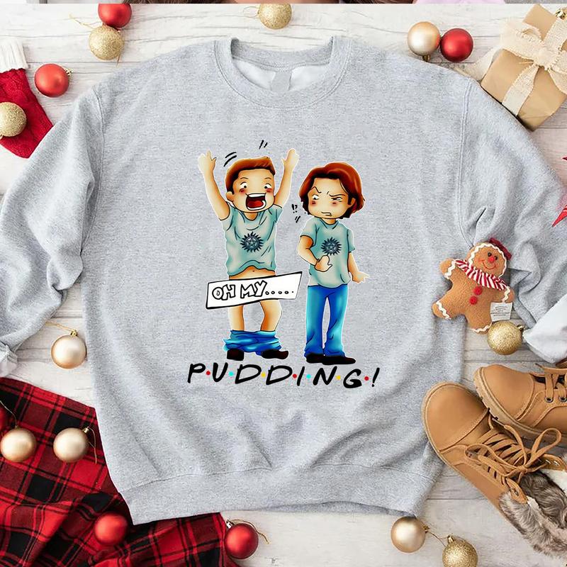 Pudding Dean & Sam T Shirt, Supernatural T Shirt, Gift For Woman and Man Unisex T-Shirt Sweatshirt Hoodie Casual Cotton Fabric Fashion