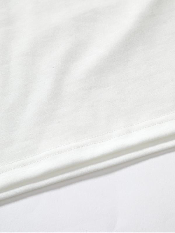 Women's Letter Print Round Neck Tee, Casual Short Sleeve Crew Neck T-shirt, Graphic Tees, Fashion Women's Summer Top for Daily Wear