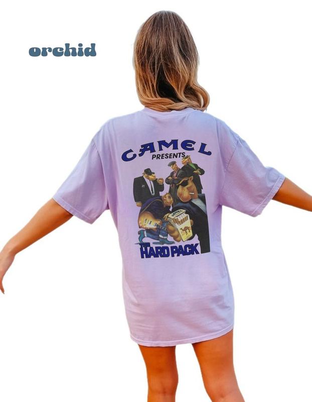 90s Camel The Hard Pack Unisex Garment-Dyed T-shirt vintage Shirt, Joe Camel Promo Tee, Cowboy T-shirt, sweater and Hoodie 2 sides