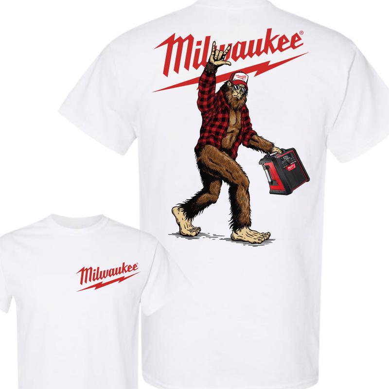 Big Foot Milwaukee Rock and Roll 2 sided shirt, Big Foot basic shirt, Shirt Full Color Full Size for man and women