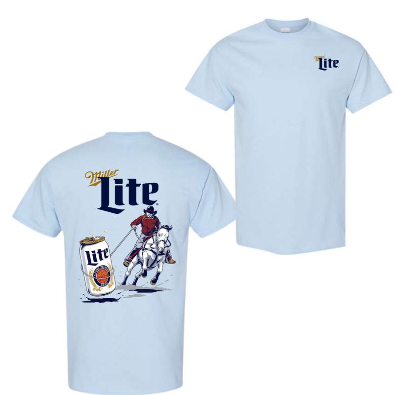 Miller Lite Rodeo 2 Sided T-Shirt, Miller Lite Unisex Shirt For Men, For Women
