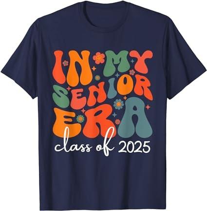 Groovy In My Senior Era Class of 2025 Cute Graduation Party T-Shirt