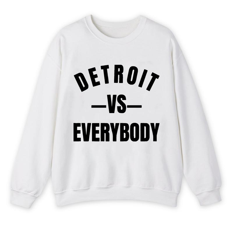 Detroit Vs Everybody Sweatshirt, Vintage Style Detroit Football shirt, Game Day Pullover, Sunday Football