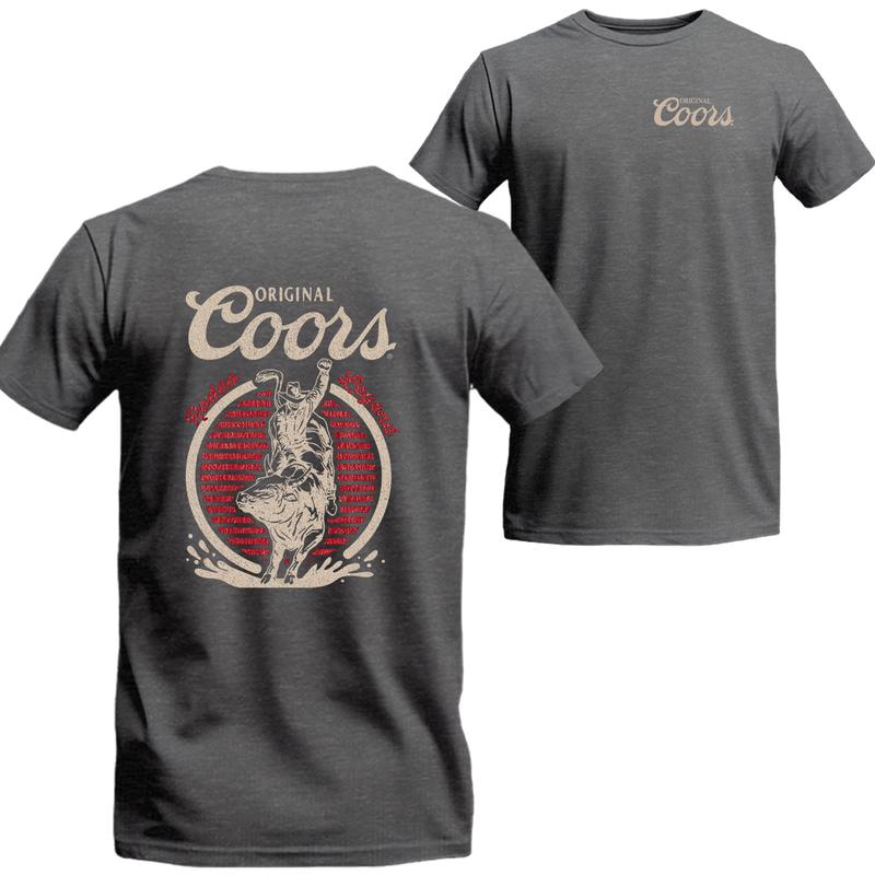 Original Coors Rodeo Legend Double Sided Beer Logo Shirt, Coors Short Sleeve Tee, Unisex Shirt