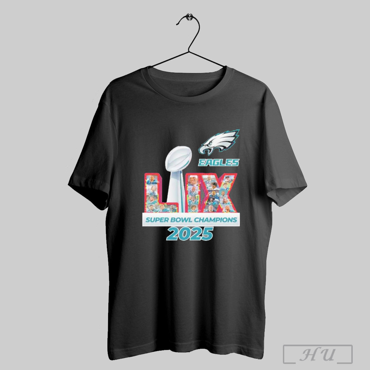 Philadelphia Eagles 2024 2025 Celebrating Super Bowl Lix Title Signatures T Shirt Sweatshirt