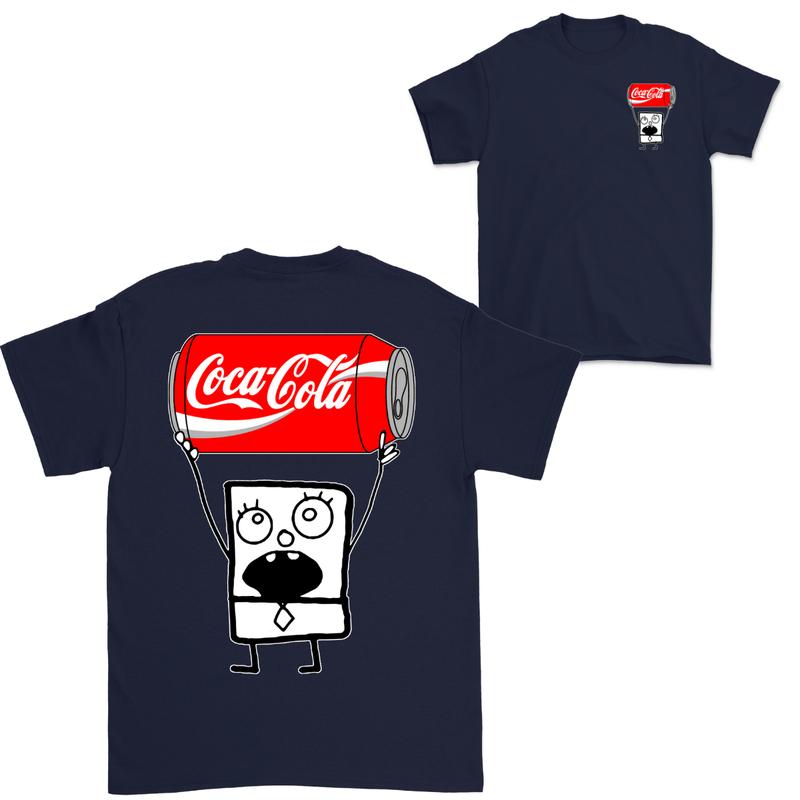 Doodlebob Coca Cola 2 Sided T-Shirt, Funny Drinking T-Shirt, Summer T-Shirt, Full Color T-Shirt, Unisex T-Shirt, For Men, For Women, Gift For All Mens