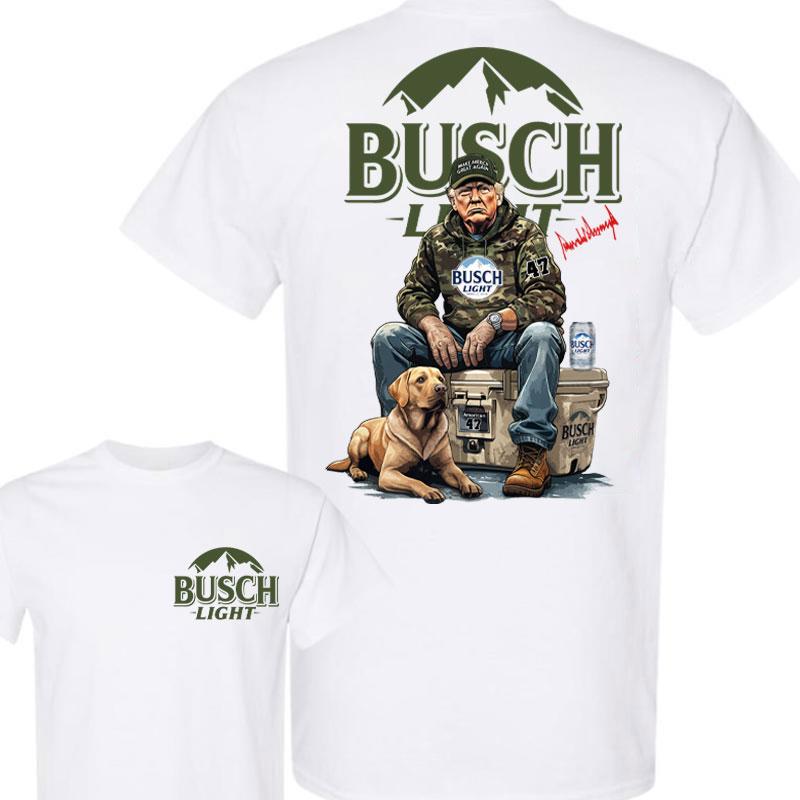 Trump Hunting Signature Busch Light Shirt , Trumpp won 47th president Election 2024, Trumpp Supporter, signature Busch Light Shirt, Hunting Trump Wit