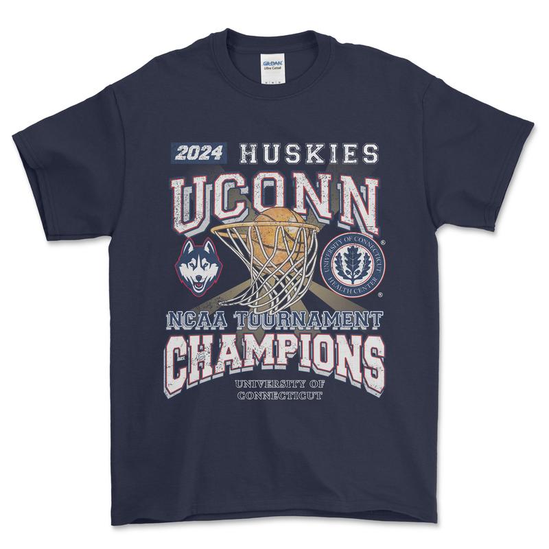 2024 University of Connecticut Tournament Champs NCAA T-Shirt, graphic vintage sports tees for men
