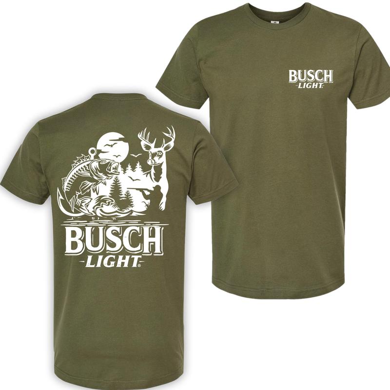 Busch Light Summer Hunting T-Shirt, Hunting T-Shirt, Menswear Top, Colorful, For Him, For Her