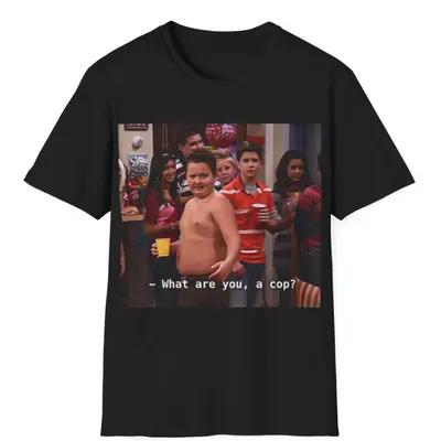 Gibby What Are You a Cop Unisex T-Shirt, Casual and Trendy Graphic Tee for Adults, Unique Fashion Gift for Him or Her, Stylish Wardrobe
