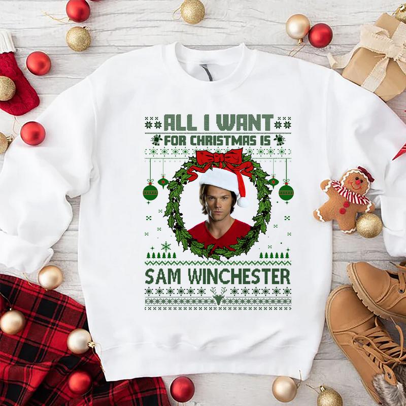 All I Want For Christmas Is Sam Winchester T Shirt, Sam Winchester T Shirt, Gift For Woman and Man Unisex T-Shirt Top Womenswear