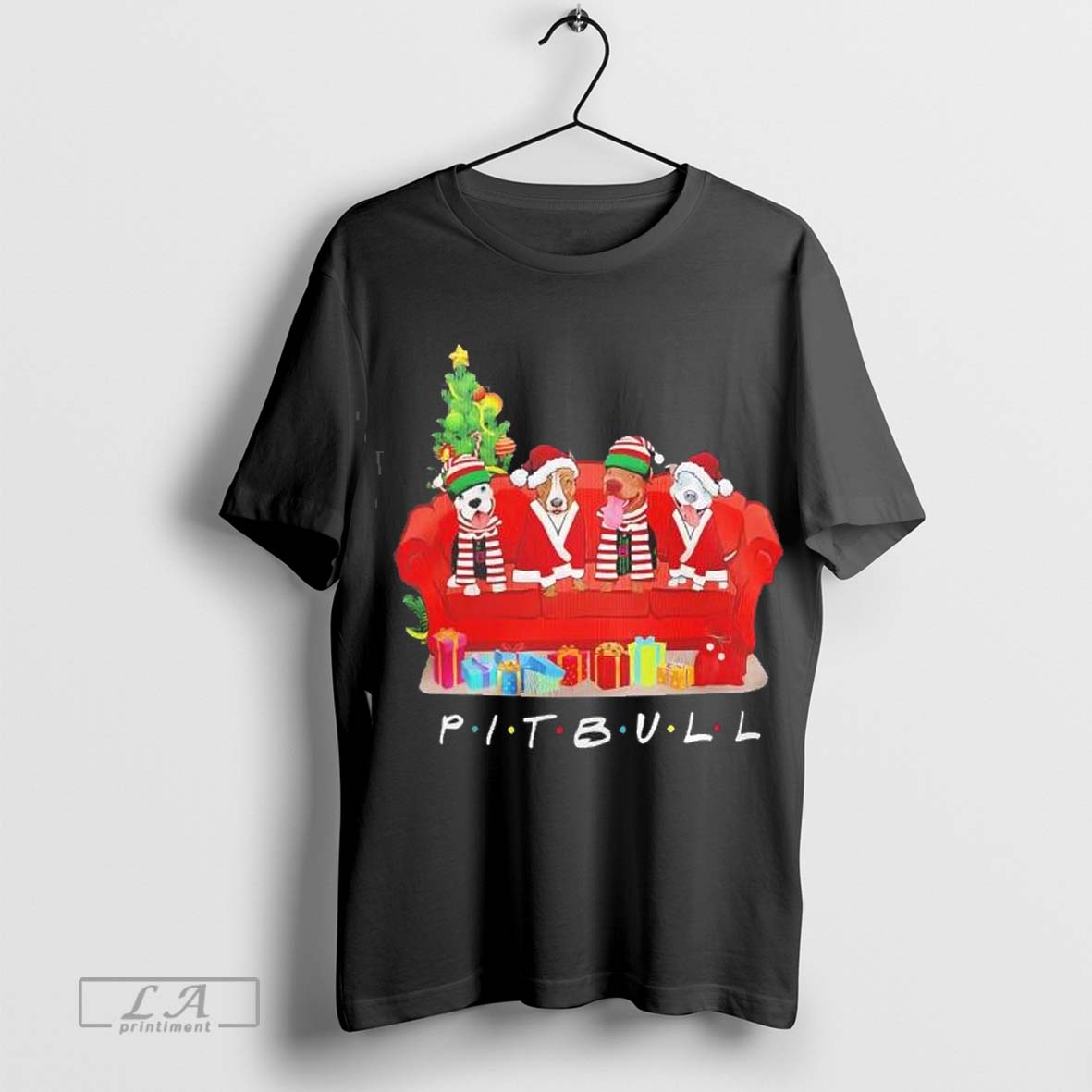 Pit Bull Friends Merry Christmas shirt