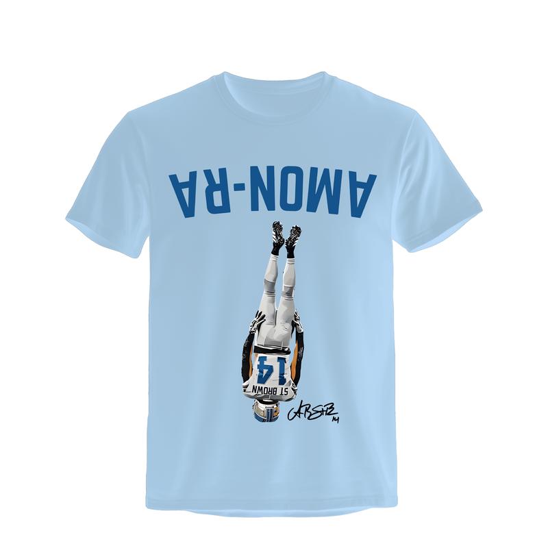 AmonRa St Brown Detroit Headstand Shirt, Lions Fan Gift, Funny Detroit Football Shirt