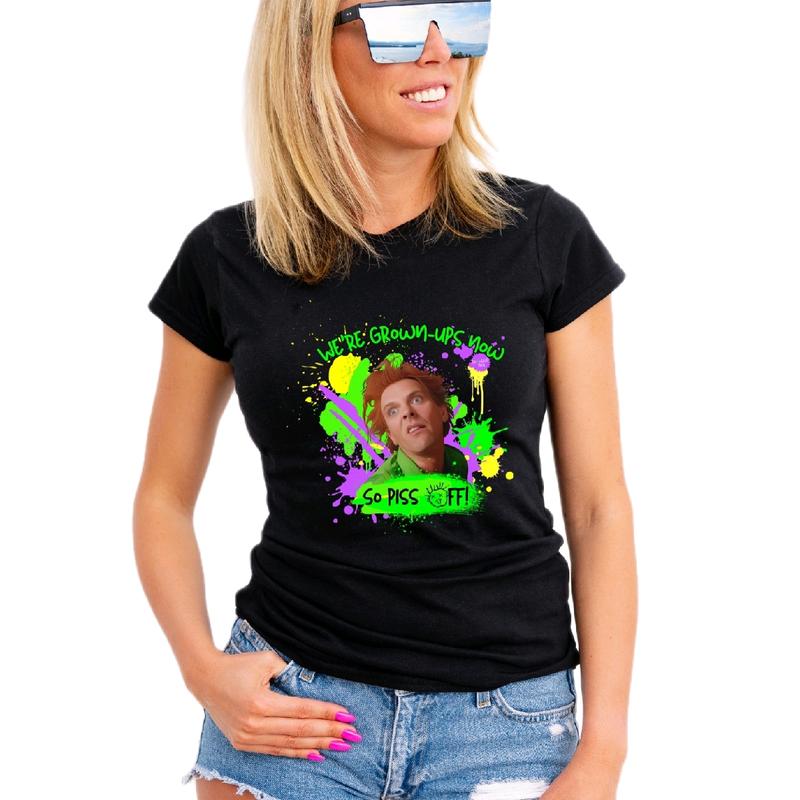 We're grown-ups now, so piss off Fred t-shirt Cotton Womenswear oogie boogie Top Breathable, Crewneck Comfortable Underwear