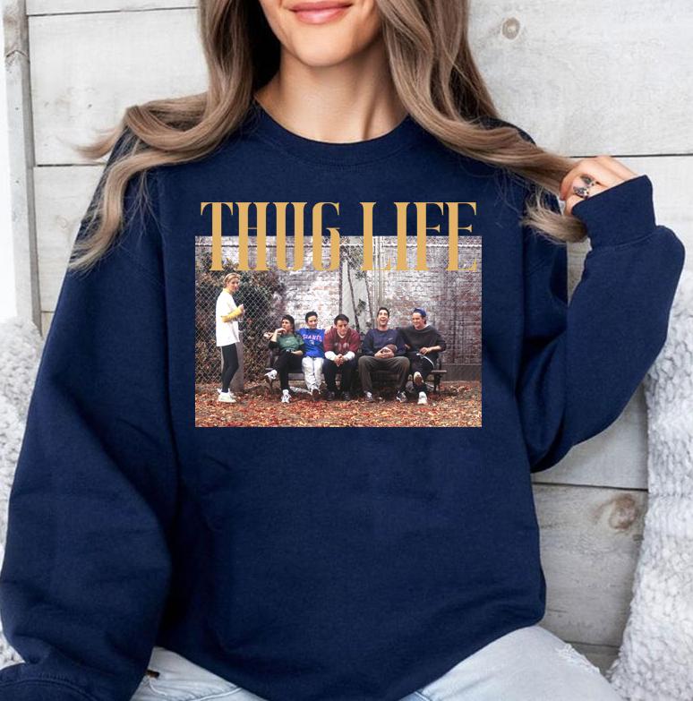 THUGLIFE Friends Thanksgiving Football Shirt Football Shirt, Digital Design, Friends, Fall, ThanksgivinglogoAnalyze Listing Shirt Unisex