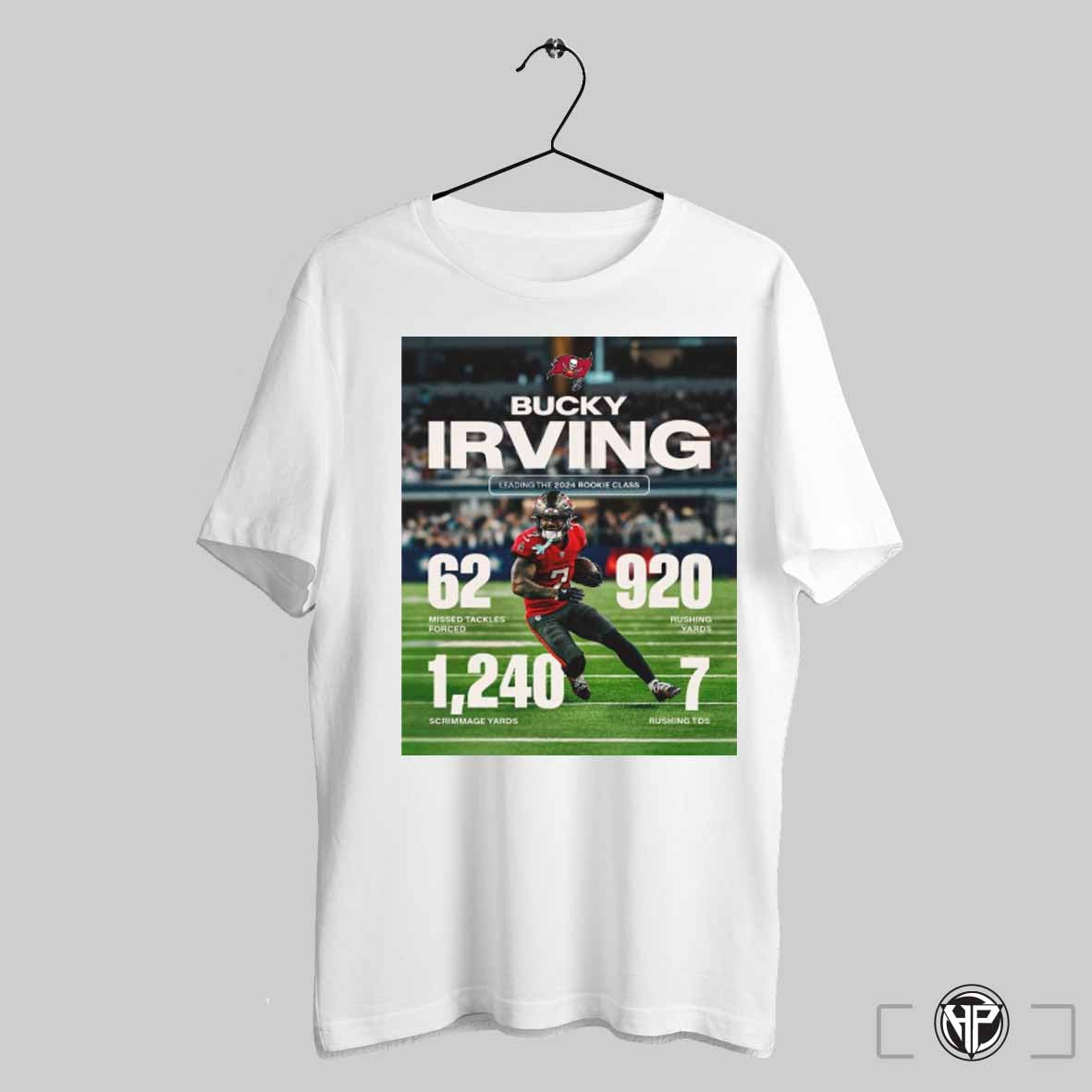 Poster Bucky Irving Leading The 2024 Rookie Class 62 Missed Tackles Forced Tampa Bay Buccaneers Nfl T Shirt Trendy Sweatshirt