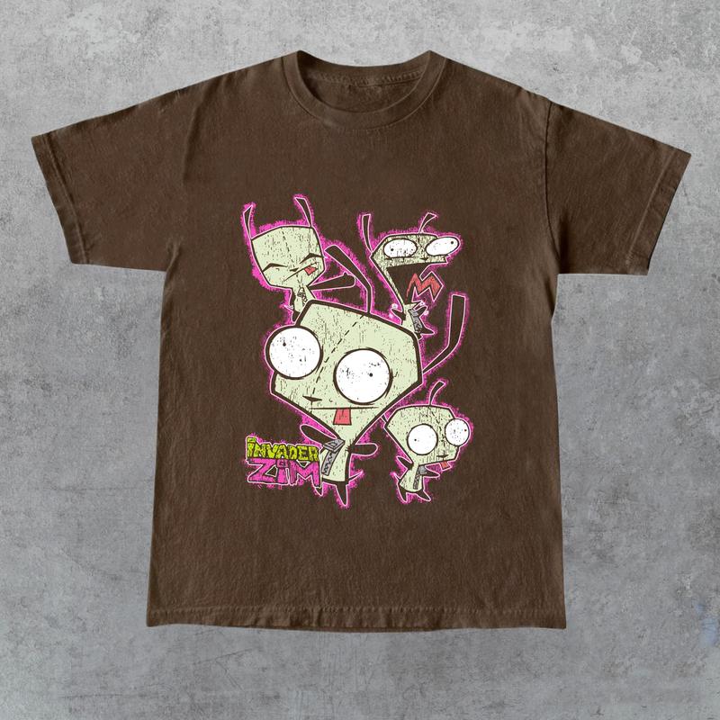 Invader Zim GIR Distressed Collage T-Shirt, Gift for Her, Gift for Him, Gift for Friend