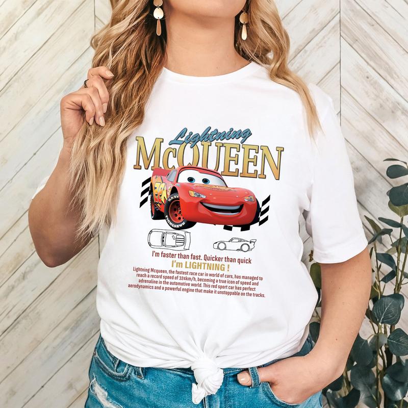 Vintage Lightning McQue n Shirts, 95 Lightning Cars Movie Lovers Couple Gifts for Boyfriend