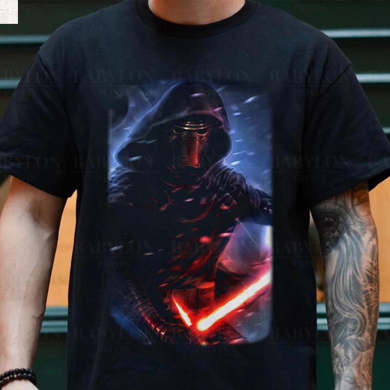Vintage Kylo Ren T Shirt Star Galaxy'S Edge Wars Sequels WDW Rey Star Galaxy'S Edge Wars Kylo Ren Ben Solo Shirt Rise Of Skywalker WDW Tee Last Jedi