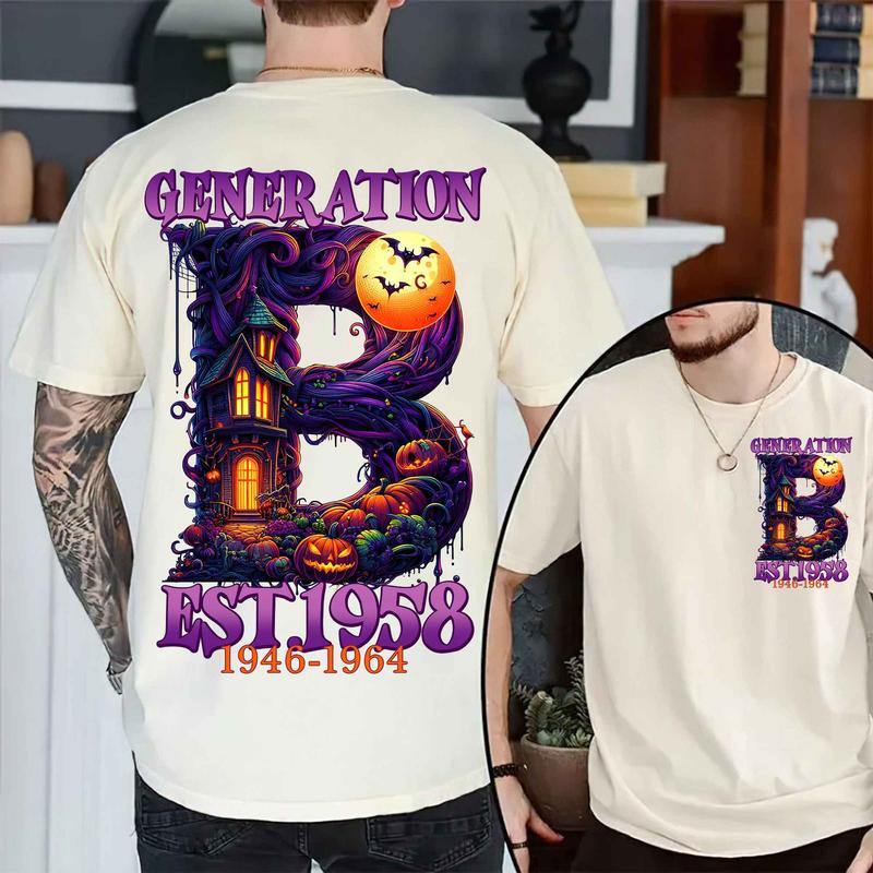 Custom Boomers Est.1958 1946-1964 Generation 2 Side Shirt, Proud Member The Generation