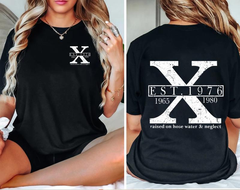 Custom Year Gen X 2 Side T-shirt 1965-1980 V3