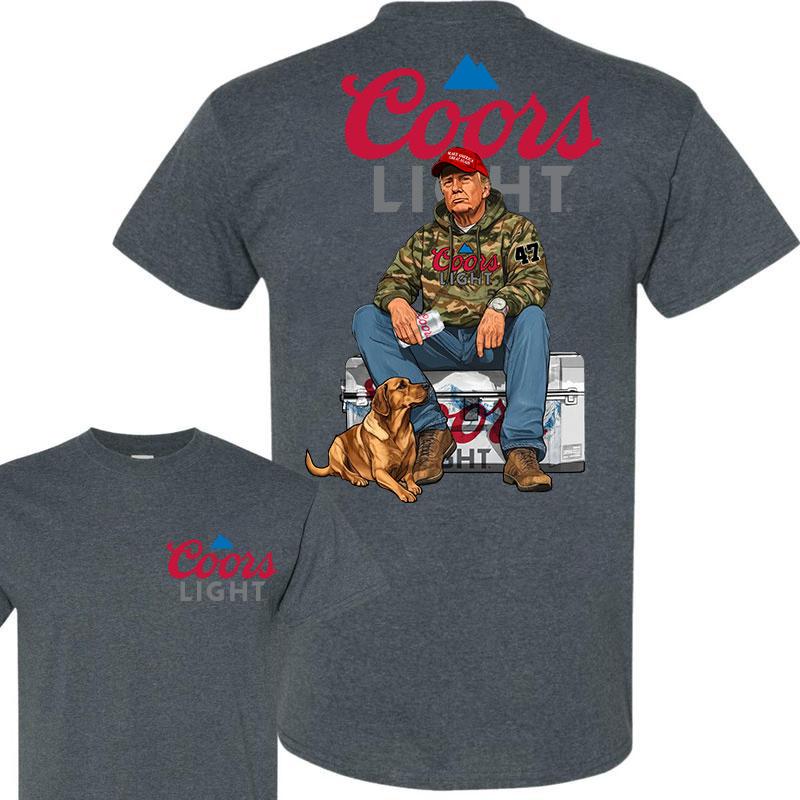 Coors Light Trump Hunting Camo Unisex shirt, Trump won 47th president Election 2024 shirt, Coors Light Light Fuel Hand Drill Dog Hunt Tee, Trump With