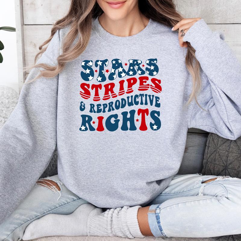 Stars and Stripes and Reproductive Rights T-Shirt, Feminist Shirt, Fourth of July Tee Social Justice Shirt, Women's Rights Tee
