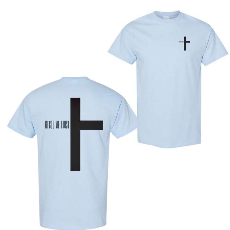 Cross T-Shirt, Christian Shirt, Catholic Faith T-Shirt, In God We Trust Man Shirt, Christian Man Gift For Men For Women