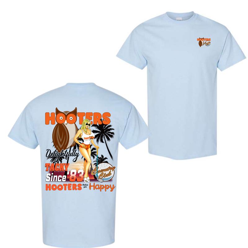 Hooters Country CLub T-shirt 2 side Unisex, Vibrant Tee, Ideal for Gifting For Men - For Women