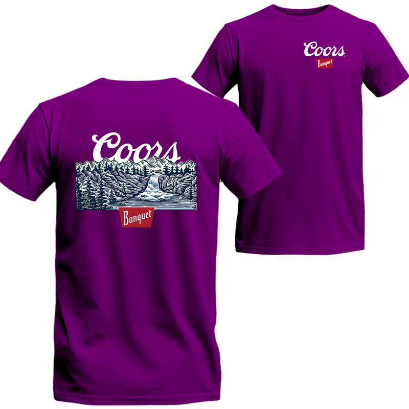 Coors Banquet Waterfall T-shirt, Coors Short Sleeve Tee, Unisex Shirt