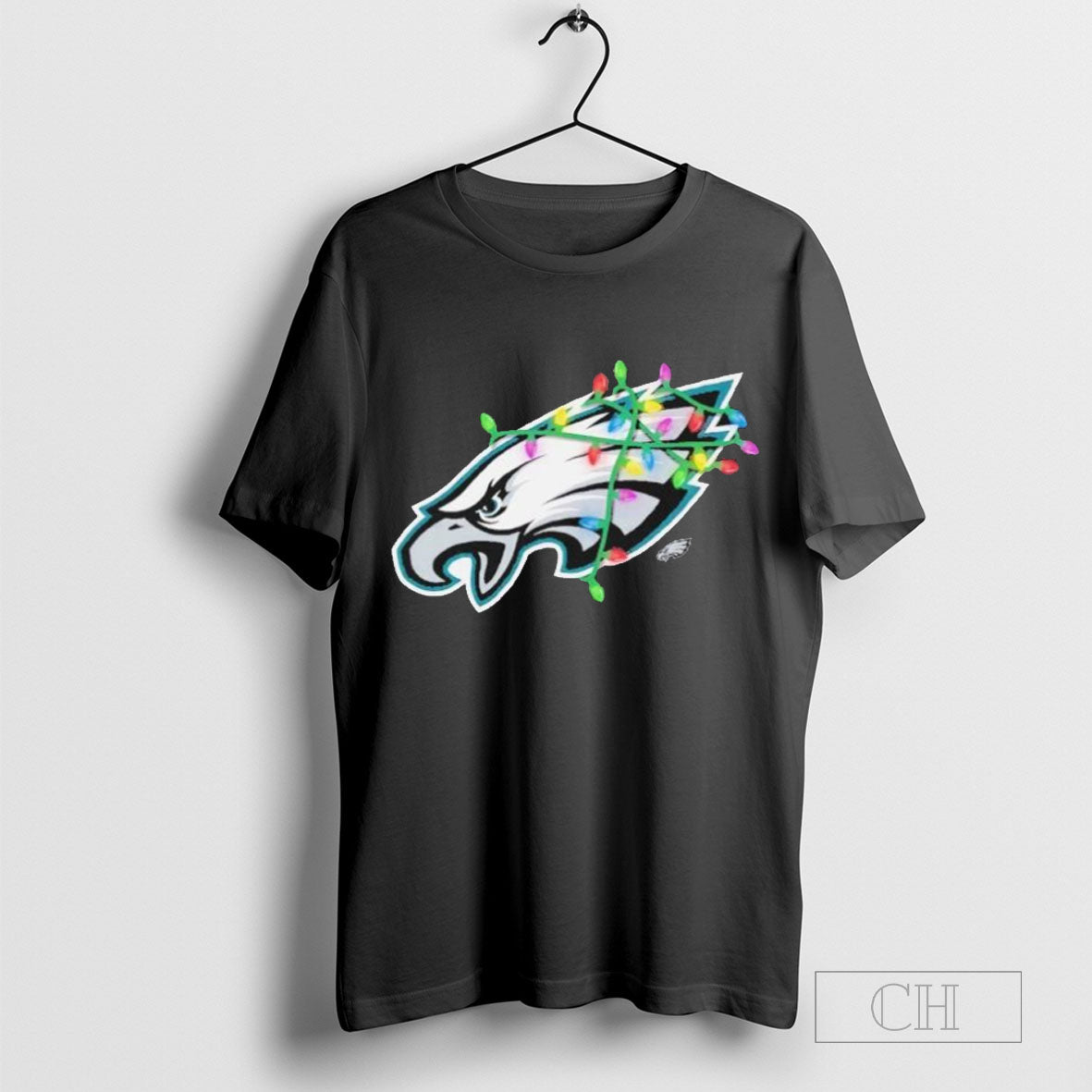 Philadelphia Eagles Logo Christmas Holiday Lights T-Shirt
