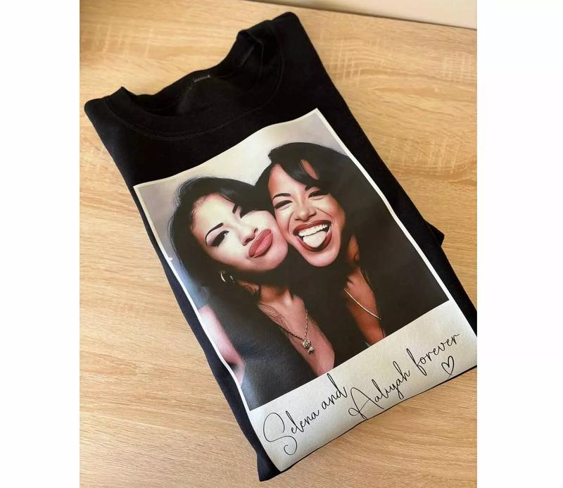 Vintage Selen@ and Aal!yah Shirt, Aal!yah 0ne in a Million Shirt, Aal!yah Graphic Tee Cotton Unisex T-Shirt