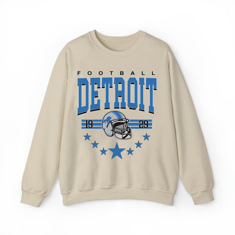 Detroit Football Sweatshirt, Vintage Style Detroit Football shirt, Game Day Pullover, Sunday Football