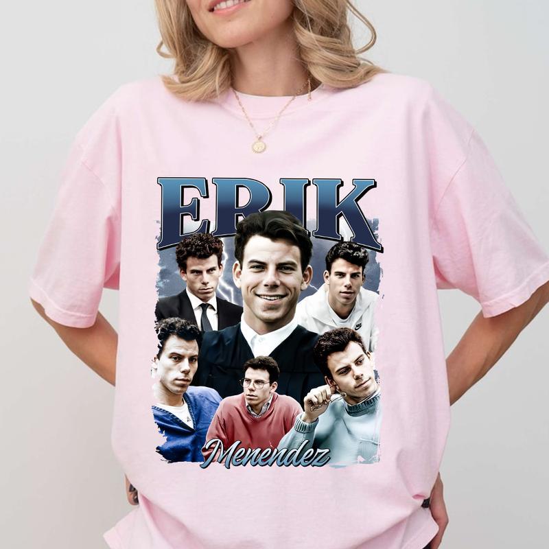 Erik Menendez Vintage Graphic Tee, Justice for Menendez Unisex Hoodie Sweatshirt, Free Erik and Lyle Menendez T-Shirt, Retro Men's Apparel