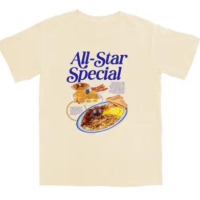 All-Star Breakfast Unisex T-Shirt All Sizes Collar Cotton Fabric Fit