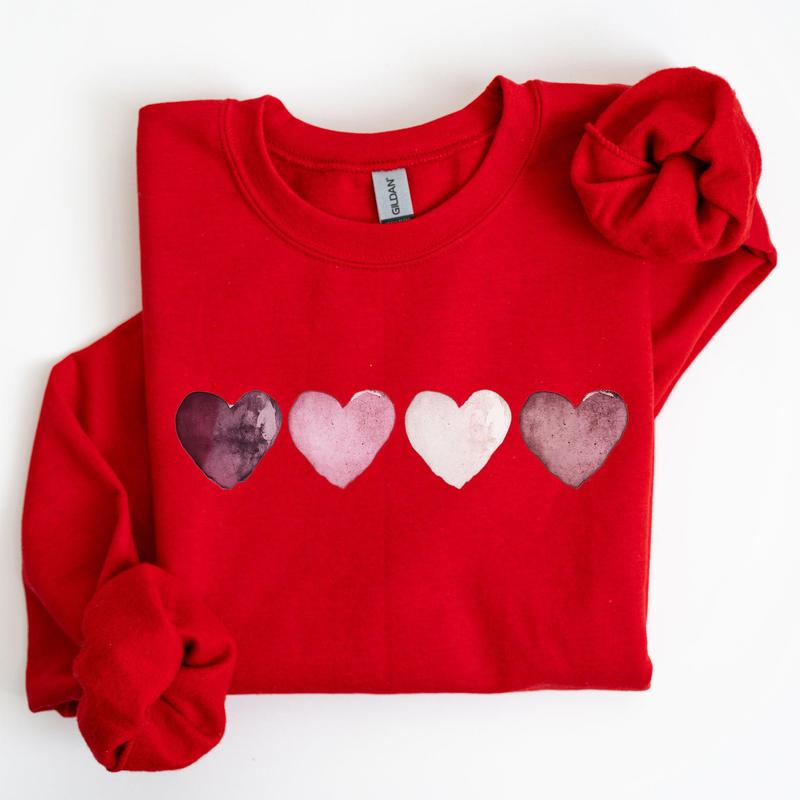 Valentine Hearts, Retro, Sweatshirt, Valentine's Day