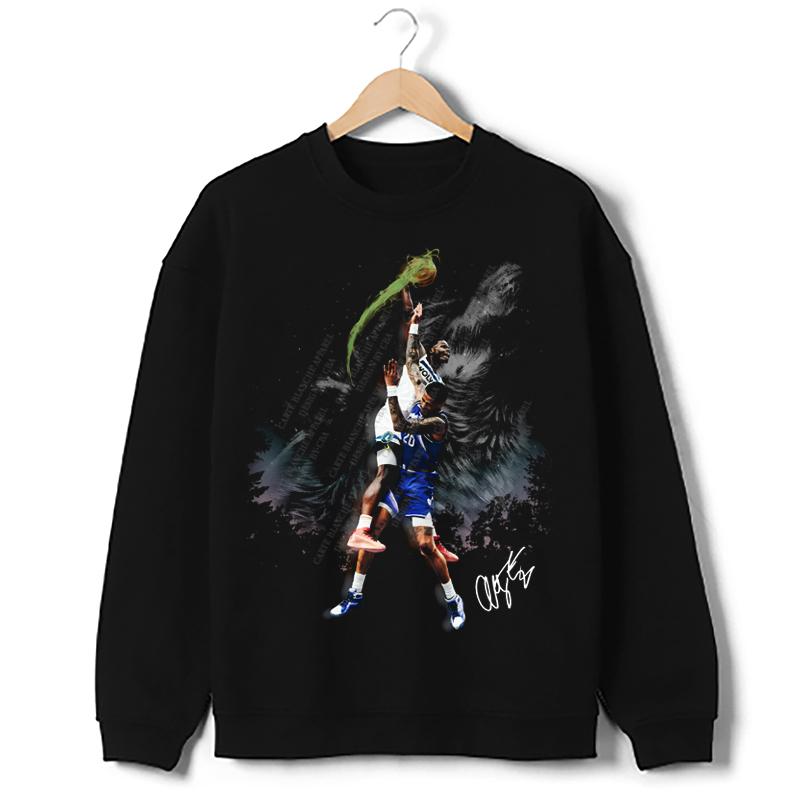 Anthony Edwards Minnesota Howling Wolves Dunk Custom Design Graphic T-Shirt Crewneck Cotton