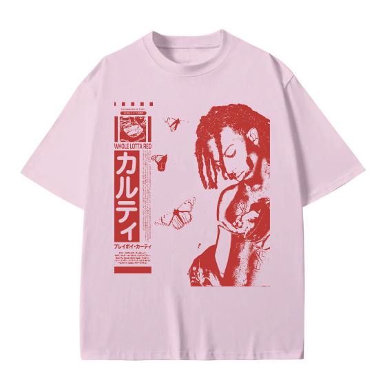Limited Playboi Carti T-shirt - Whole Lotta Red Tee - Opium Tee Cotton Menswear
