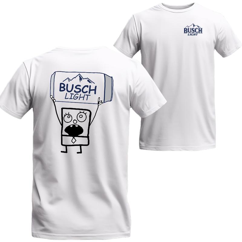 Busch Light Beer Doodlebob T-shirt, Unisex T-shirt For Men, For Women, Best choice, Menswear Top, Beer Shirt Underwear Streetwear