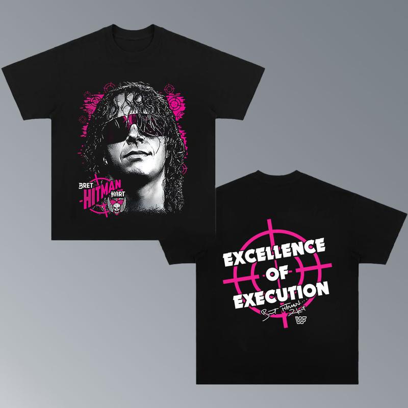 BRET HITMAN HART-JUMBO SHARPSHOOTER Wrestling Tee, Wrestling Graphic Tee, WWE Shirt, Sports T-shirt, Wrestling Gift, Gift for Him Gift For Her