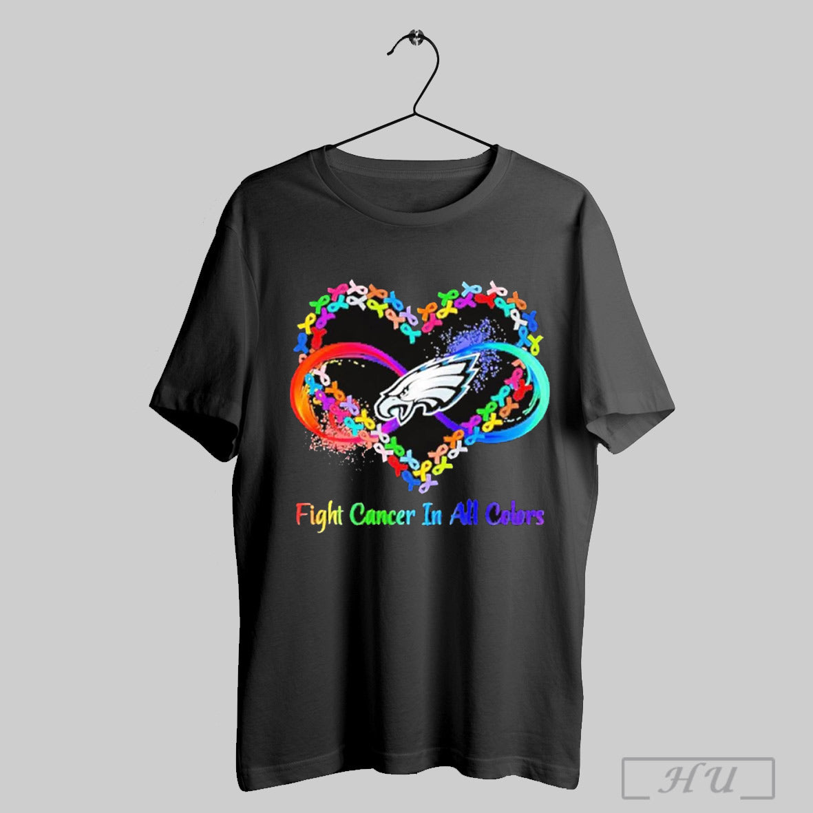 Philadelphia Eagles Heart Fight Cancer In All Colors T Shirt Sweatshirt