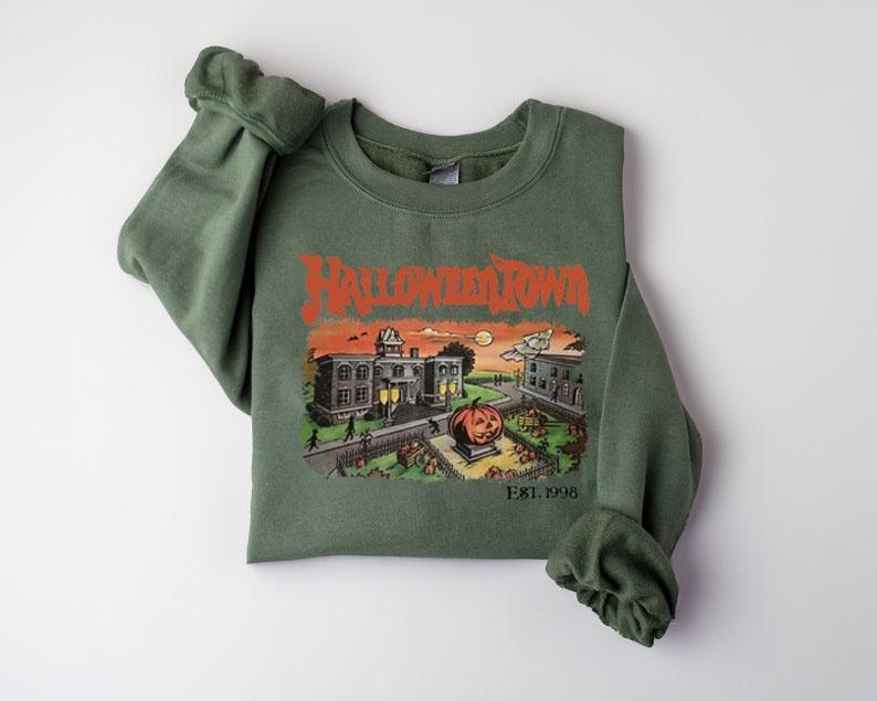 Halloweentown Est 1998 Sweatshirt - Shirt- Hoodie, Halloweentown University, Retro Halloweentown Sweatshirt, Fall Sweatshirt, Halloween Sweatshirt, Fu